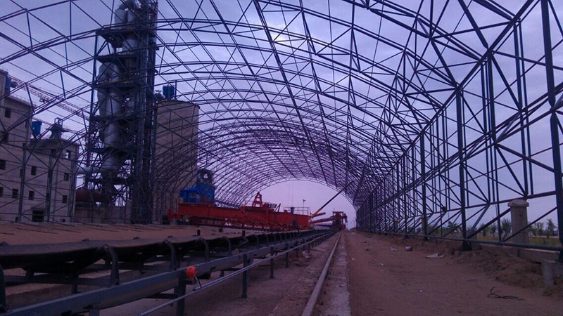 乐陵煤棚网架安装