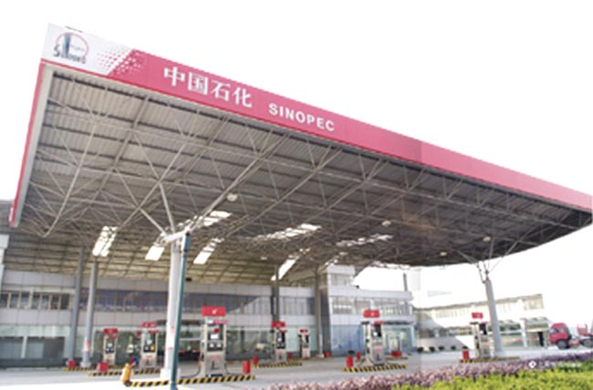 乐陵中石化加油站网架